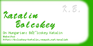 katalin bolcskey business card